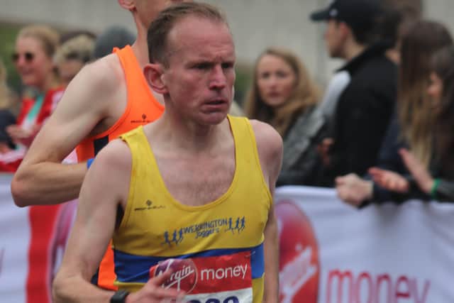 Paul Halford at the London Marathon.