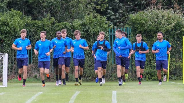 The younger Posh players in pre-season training. Photo: Jake Baxter.