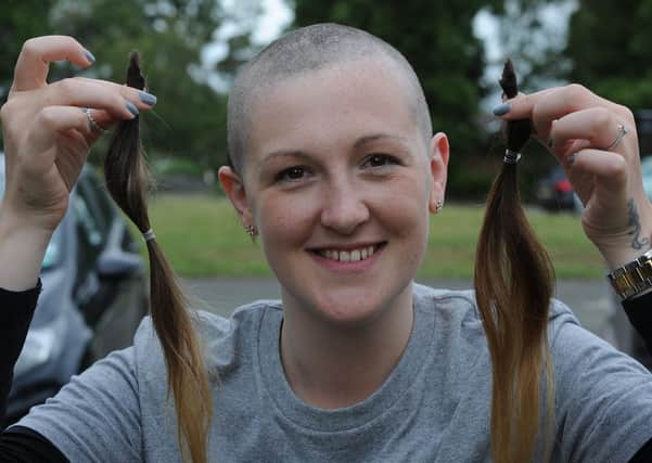 Sponsored head shave for MacMillan cancer support.   Jessica Cox