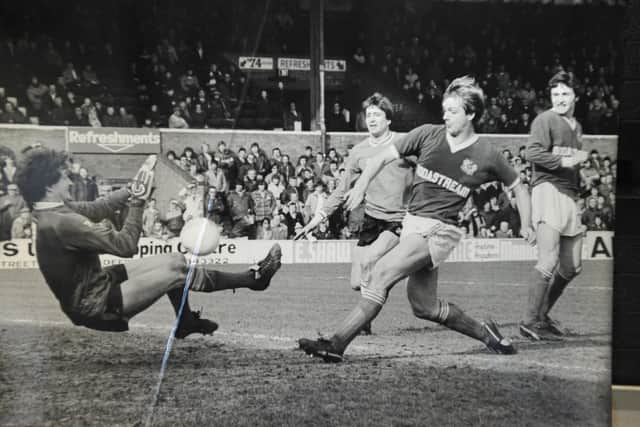 Colin Clarke  in action for Posh.