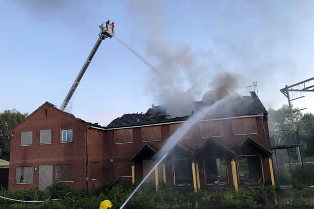 Crews at the scene in Mepal