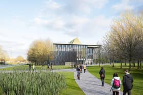 An artist's impression of the new campus in Peterborough.