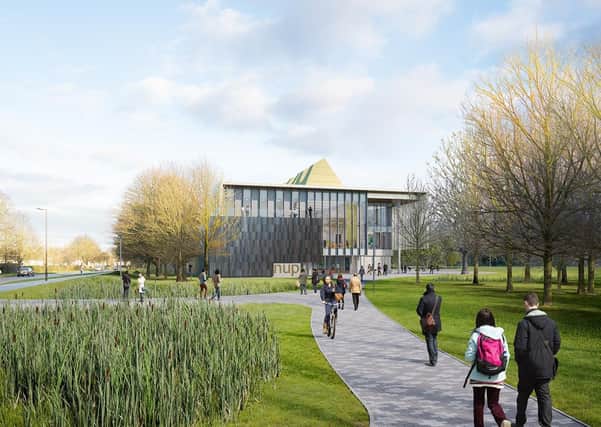 An artist's impression of the new campus in Peterborough.