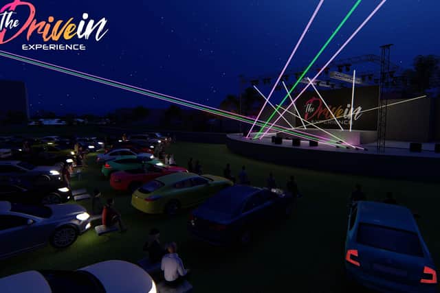 Laser shows will make up part of the evening entertainment at the Drive-In Experience. EMN-200714-173000001
