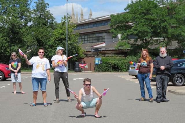 A Pride car convoy marked what would have been Pride Week in Peterborough. Pictures by Penny Thiele