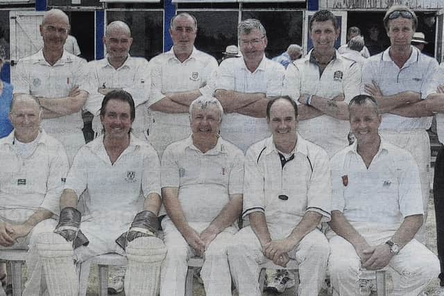 The ex-players XI who beat the President's XI in a match to celebrate 25 years of the Rutland Cricket League. Back row, left to right, Ian Booty, Billy Young, Steve Warren, Alan Weston, Kevin Lambert,  Adrian Chappell, front, Carl Russell, Nick Swann, Keith Barrett, Adam Milner and Ivan Wallis.