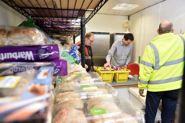 Cambridgeshire food banks have seen demand for meals increase by between 50 and 77 per cent. Staff here at Peterborough Food Bank were feeding 300 people a week EMN-200729-095345001