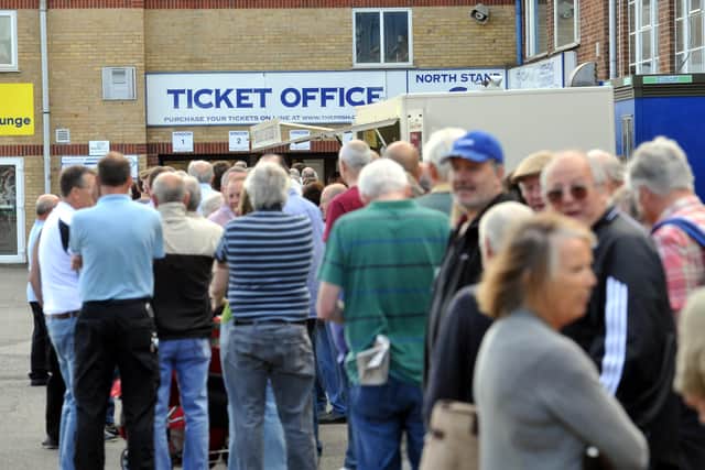 A queue at the Posh ticket office.