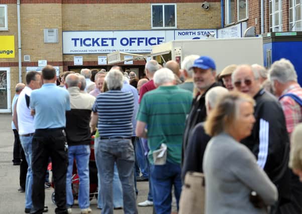 A queue at the Posh ticket office.
