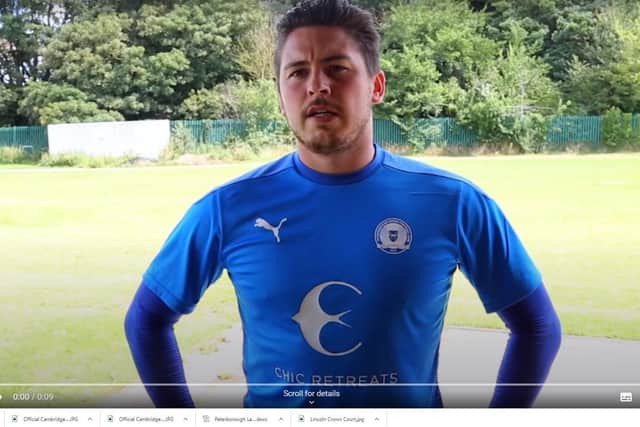 POSH player Christy Pym giving his Covid message. EMN-200408-162340001