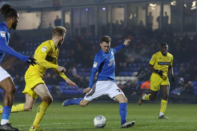 Jack Taylor scores for Posh last season.