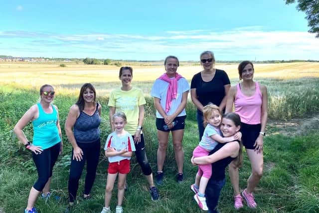 Poppy Maxwell with family, friends and teachers.