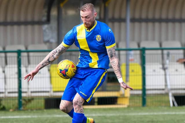 Marcus Maddison while playing for Peterborough Sports at Yaxley. Photo: James Richardson.