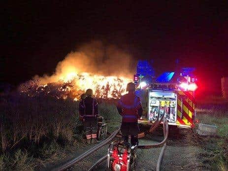 Crews at the scene. Pic: Cambs Fire and Rescue