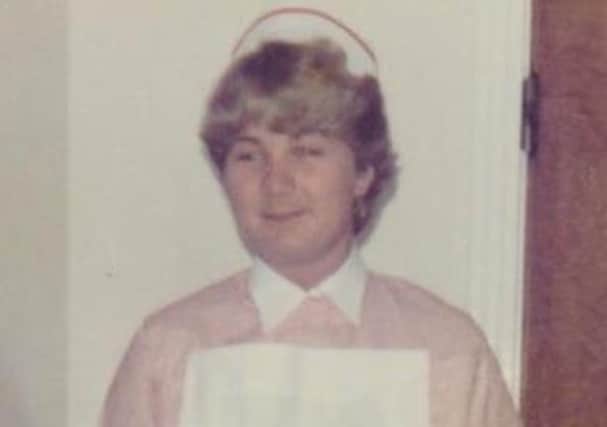 Annette in May 1981 at Great Ormond Street Hospital London , starting as a student nurse.