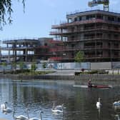 Changing skyline - developments being built on the Fletton Quays site