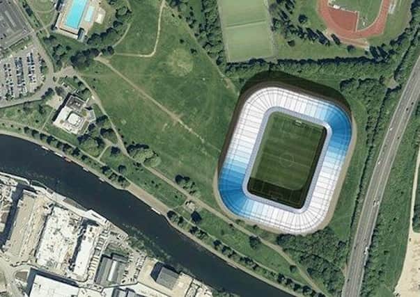 Peterborough United's planned new stadium on the Embankment.