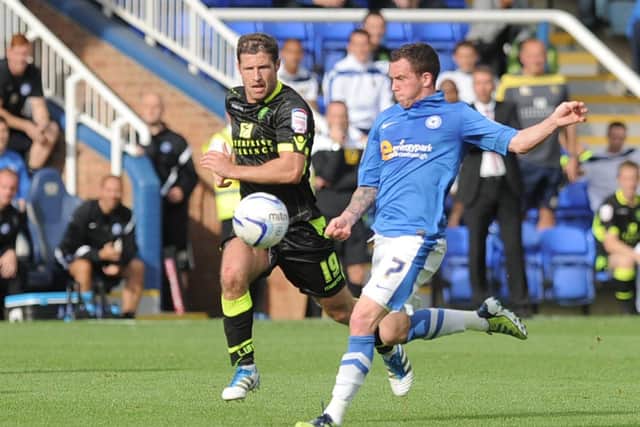 Danny Swanson in action for Posh.
