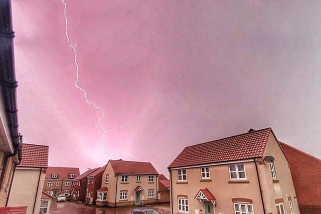 Storms arrived on Sunday night. Pic: Christian Worley