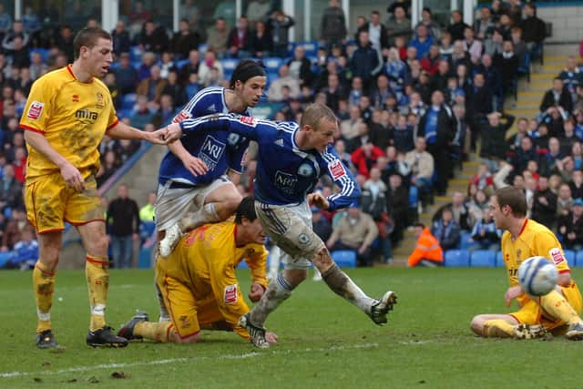 Action from the last Posh v Cheltenham game in 2009.