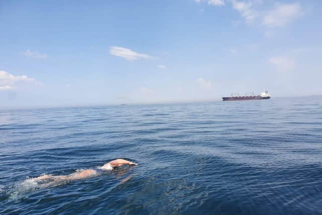 Liesl Norris on the swim