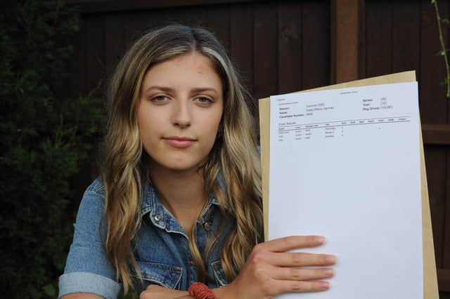Daisy German, an A level student from Whittlesey, who was down-graded EMN-200818-090059009