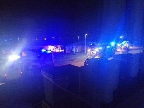 Crews at the scene of the blaze