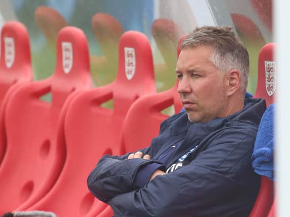 Darren Ferguson saw his side enjoy a useful workout at St George's Park on Wednesday (picture: Joe Dent/theposh.com)