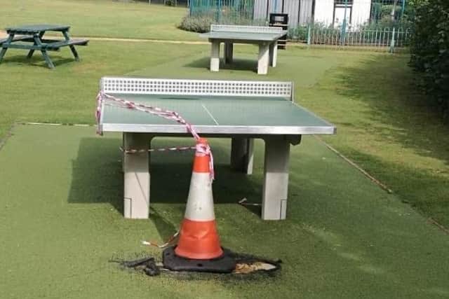Vandals struck at the park