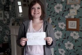 Alice Gresswell has celebrated achieving a grade 7 in GCSE higher maths at Stamford College, having lost her sight five years ago. EMN-200820-155311001