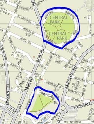 A map of the area included in the order