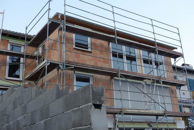 Housebuilding stock image