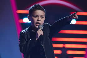 George performs in The Voice Kids semi-final. Picture: (C) ITV Plc.