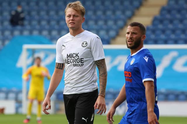 Posh defender Frankie Kent on his return to Colchester. Photo: Joe Dent/theposh.com.
