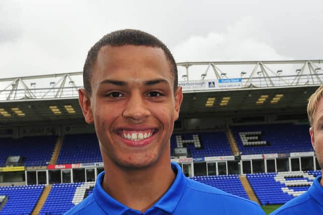 Jonson Clarke-Harris at Posh in 2012.
