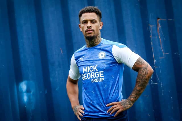 Jonson Clarke-Harris at Posh today. Photo: Joe Dent/theposh.com.
