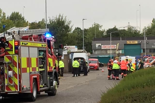 Emergency services at the scene