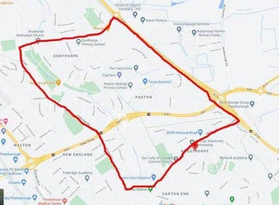 The area covered by the dispersal order