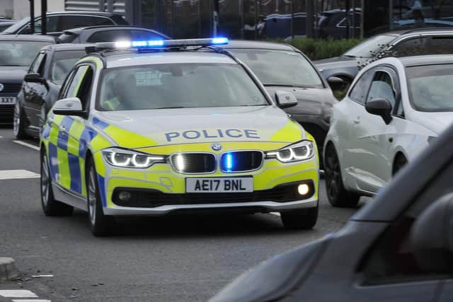 Police monitored the vehicles passing through Hampton on their way to London.
