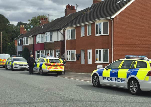 Police have been carrying out investigations at a property in Palace Gardens, Peterborough. Picture: David Lowndes.