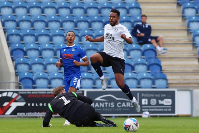 Posh vice-captain Nathan Thompson in action. Photo: Joe Dent/theposh.com.