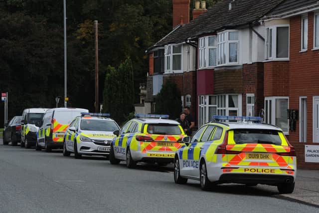 Police at the address