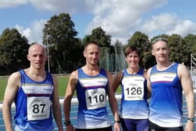 From the left, Dave Brown, Sean Reidy, Claire Smith and Julian Smith in the new Peterborough Nene Valley AC vest
