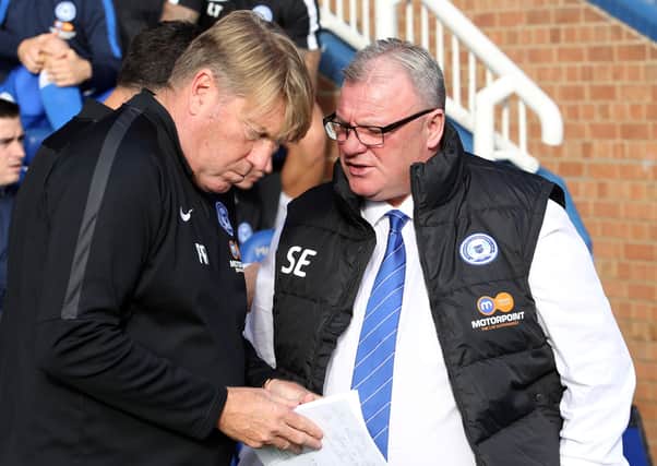 Steve Evans (right) and his assistant Paul Rayner.