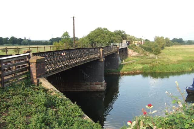 The footbridge that cyclists would be able to cross to access Nene Valley Railway