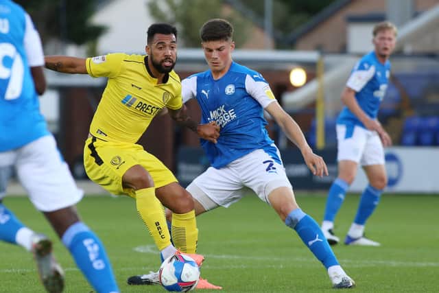 Ronnie Edwards in action for Posh against Burton. Photo: Joe Dent/theposh.com.