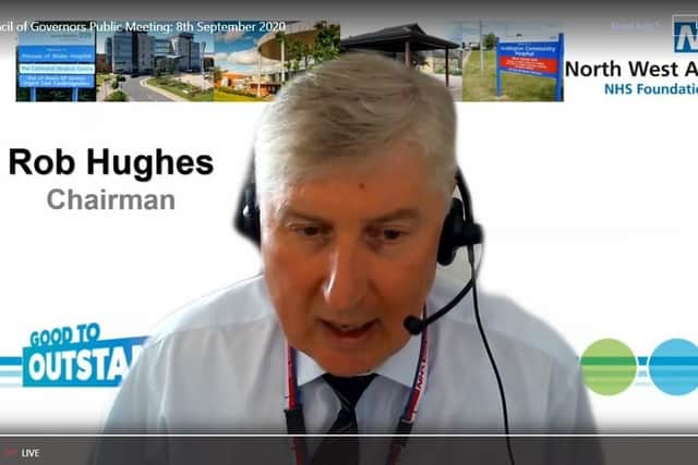Trust chairman Rob Hughes at the first online meeting.