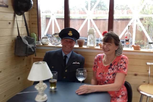 Mark and Ann Ilsley in their wartime bar.