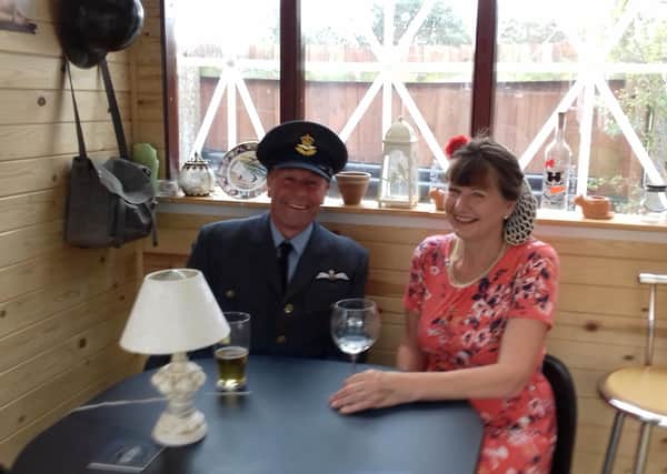 Mark and Ann Ilsley in their wartime bar.