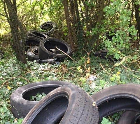 The tyres were dumped this week